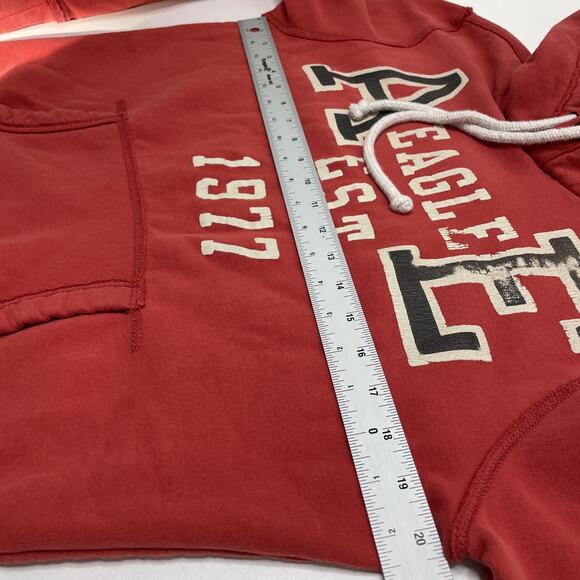 American Eagle Men S Hoodie Sweatshirt Distressed Thrashed University Prep Gorp - Picture 10 of 12